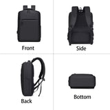 Laptop Backpack 17 Inch Waterproof Business Work Backpack for Men/Women Computer Backpack with USB Charging Port, Laptop Compartment，Black