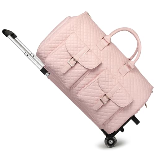 Seyfocnia Pink Garment Bag with Wheels